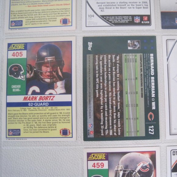 Lot of 7 Chicago Bears NFL Player Cards - Picture 6 of 8
